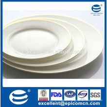 chinese factory wholesale gold finished ceramic plates new bone china dessert plates